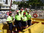 The Aloha Ambassadors of Waikiki chose the boat on which to take their group Christmas picture.