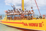 The Hawaii Pacific University Cheerleaders!  This picture will also actually be a month in their 2008 calendar.