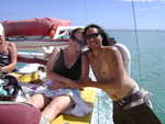 Jen & Robbie enjoying a nice, relaxing afternoon sail
